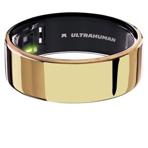 Ultrahuman Ring Air Smart Ring Gold Size 8 Sleep Fitness Tracker NEW